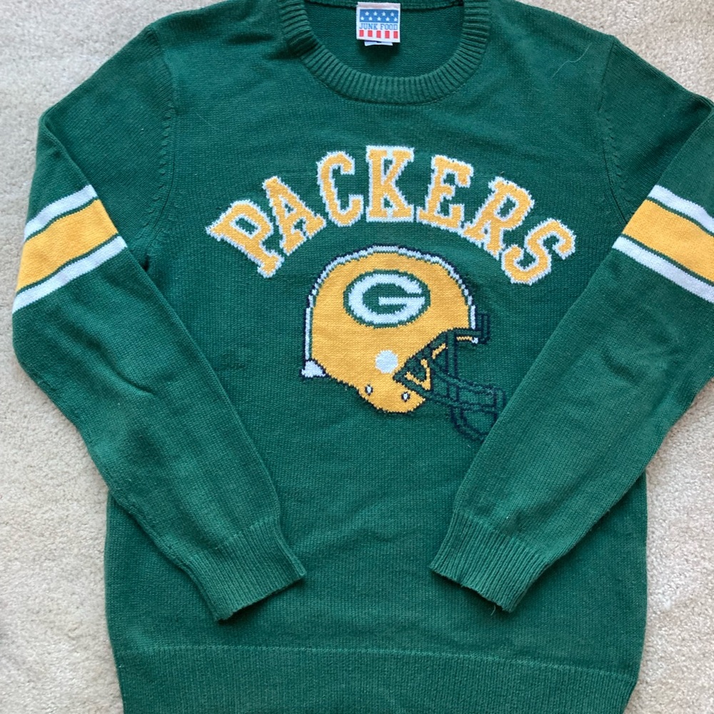 Mens Medium Green Bay Packers Sweater Junk Food